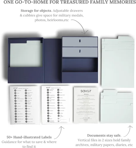 Miniatura 4 de Savor Organizador de recuerdos personalizado de archivos familiares Mantén organizados y seguros las herencias familiares atesoradas
