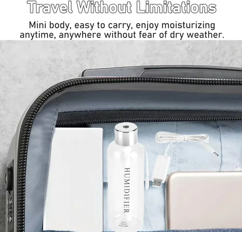 Miniatura 8 de Milltrip Humidificador portátil de niebla fría, mini humidificador portátil, humidificadores de botella de agua USB de 10.1 fl oz, humidificadores