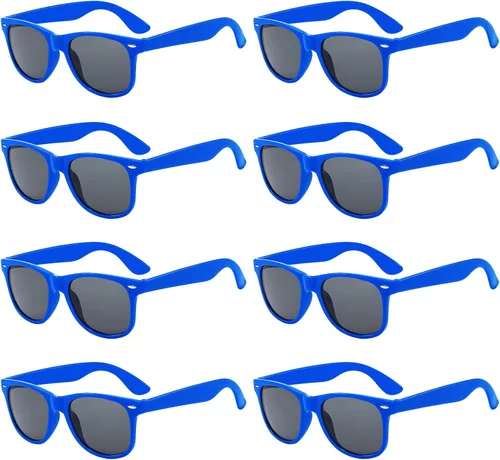 Miniatura 120 de Suministros para regalos de fiesta de colores neón Paquete de 8 gafas de sol unisex