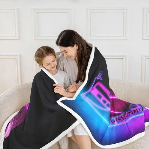 Miniatura 3 de Erosebridal Manta de baloncesto rosa para sofá para niños y niñas, manta de forro polar con temática deportiva, manta de sherpa brillante