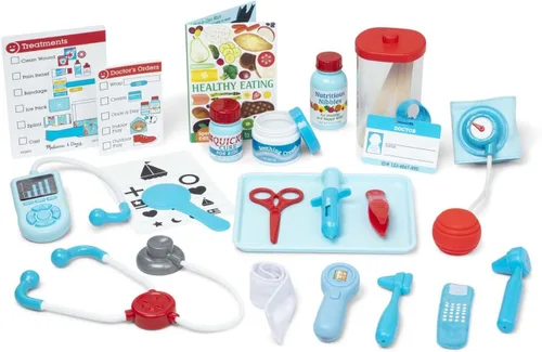 Miniatura 2 de Melissa & Doug Medical Play Bundle - Kit de dentista Super Smile de 25 piezas con dientes de gran tamaño y kit médico de 25 piezas con herramientas