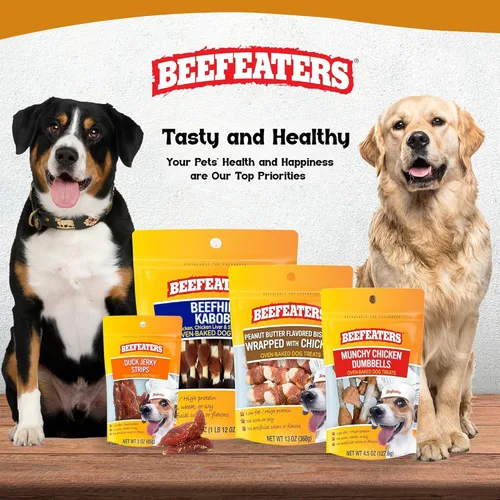 Miniatura 8 de Beefeaters Galletas de mantequilla de maní para perros con pollo real, 13 onzas, horneadas, altas en proteínas y bajas en grasa para perros