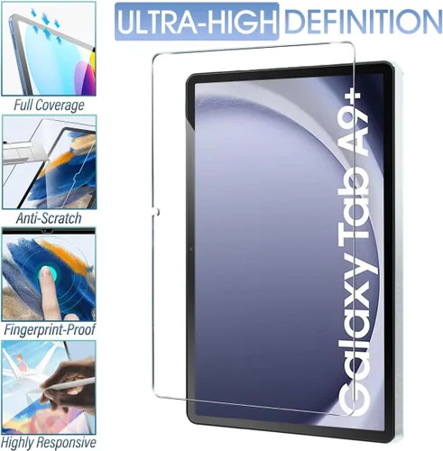 Miniatura 8 de Funda con teclado retroiluminado para Samsung Galaxy Tab A9 Plus de 11 pulgadas 2023 (SM-X210/X216/X218) con protector de pantalla, teclado