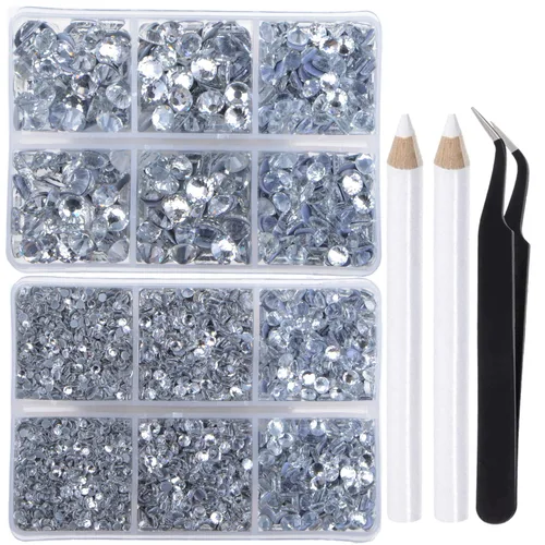 Miniatura 71 de LPBeads 10000 unidades de diamantes termoadhesivos SS6 amatista con parte trasera plana, gemas de diamantes de imitación de cristal redondas