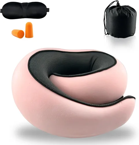 Miniatura 9 de Almohada de cuello avión, almohada de viaje, almohada de avión, almohada de viaje de espuma viscoelástica, almohada de cuello de viaje para aviones
