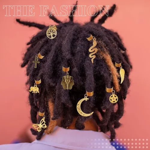 Miniatura 3 de Chunyin 40 piezas de joyería para el cabello para mujer, trenzas Loc, accesorios dorados para el cabello para hombres, trenzas de rastas