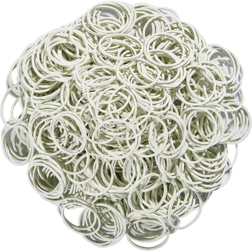Miniatura 6 de AMUU Bandas de goma 1200 piezas pequeñas negras pequeñas bandas elásticas suaves para trenzas de 0.63 pulgadas de diámetro, bandas de goma