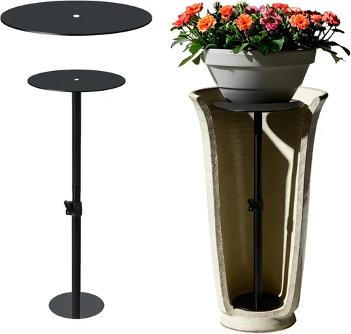 Elevador de plantas ajustable para macetas interiores, soporte ajustable para plantas, relleno de macetas para plantas artificiales de interior y