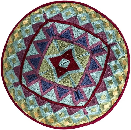 Miniatura 2 de EMANUEL Yair Kippah - Yarmulke de seda bordada para hombres y mujeres