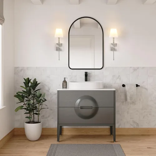 Miniatura 8 de PERMO Aplique de pared industrial rústico clásico individual con pantalla textil blanca acampanada y soporte de columna cónico cromado