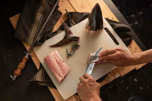 Miniatura 5 de Regalia Cuchillo de deshuesado/de filetear: cuchillo profesional japonés de 6 pulgadas, afilado como una navaja AUS10, de acero inoxidable Damasco