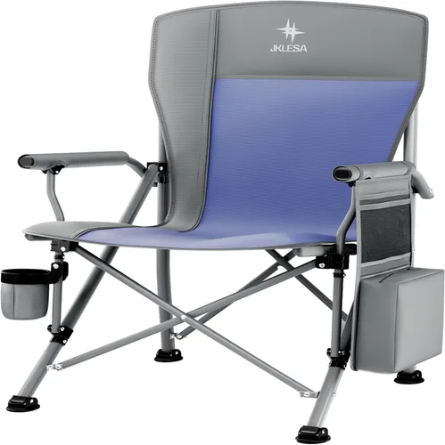 Miniatura 10 de Silla de campamento XL de alta calidad, capacidad de 400 libras, asiento de gran tamaño de 23.7 pulgadas de ancho, tela Oxford 600D resistente