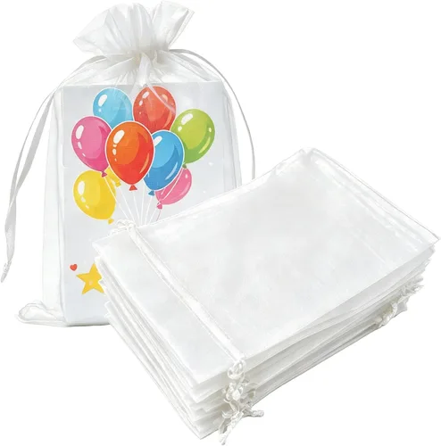 Miniatura 13 de Paquete de 50 bolsas de organza de regalo con cordón verde de 4 x 6 pulgadas para baby shower, Navidad, cumpleaños de bebé, recuerdo de fiesta