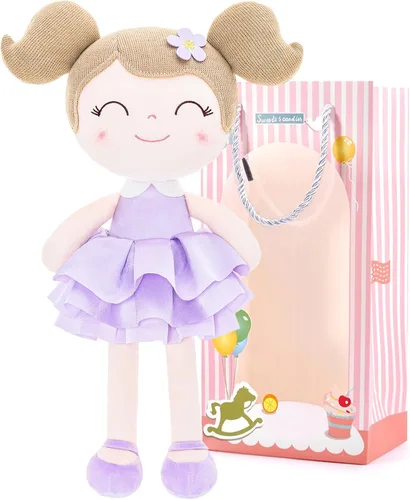 Miniatura 9 de Gloveleya Muñecas de bebé suaves y acogedoras, primeros regalos para niñas, muñeca de bebé con vestido azul estampado de estrellas, Serie Galaxia