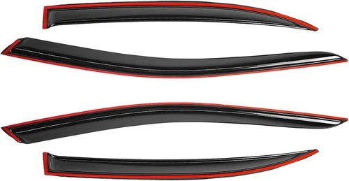 Miniatura 67 de Viseras para ventanas para Mazda 3 Sedán 4 puertas 2004 2005 2006 2007 2008 2009 estilo JDM Mugen, deflector de viento, protector solar y de lluvia