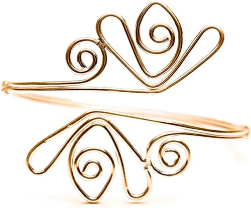 Miniatura 4 de moda flor filigrana de plata Curve oro Swirl brazo ajustable pulsera pulsera brazo superior Cuff Armlet