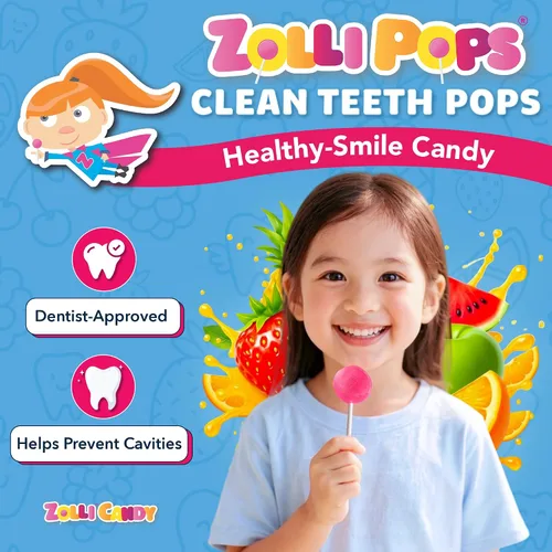 Miniatura 2 de Zollipops Paletas Clean Teeth, sabores tropicales, 16 onzas