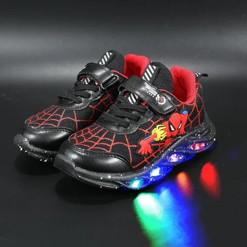 Miniatura 6 de Zapatillas iluminadas LED de dibujos animados para deportes al aire libre y correr con diseño transpirable