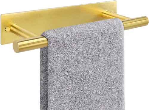 Miniatura 11 de NearMoon Soporte de toalla de mano autoadhesivo/Anillo de toalla, Barra de toalla de mano de acero inoxidable resistente al óxido, se pega