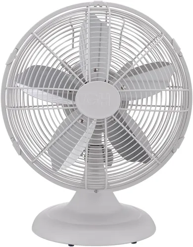 Miniatura 14 de Good Housekeeping 92604 Ventilador de escritorio de mesa de oficina de metal completo de 30,5 cm retro con oscilación amplia, 3 ajustes de velocidad