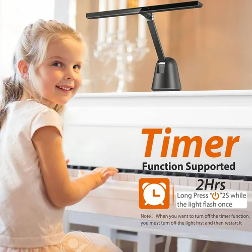 Miniatura 3 de Quntis Luz de piano de iluminación ultra ancha de 55 pulgadas, lámpara de piano profesional LED de 12W para el cuidado de los ojos con atenuación
