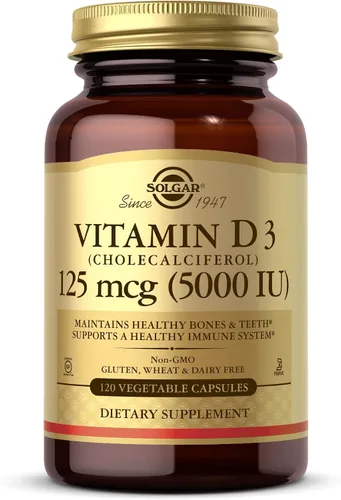 Miniatura 7 de Solgar - Vitamina D3 (colecalciferol) 125 MCG (5000 UI), 100 cápsulas blandas - Ayuda a mantener huesos y dientes sanos - Apoyo al sistema