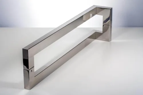 Miniatura 4 de Manijas de puerta de granero de acero inoxidable de 24 pulgadas, acabado pulido con espejo cromado, manija de puerta moderna externa interna