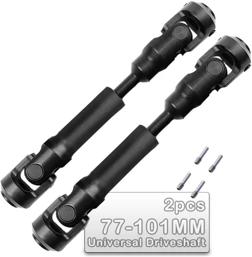 Miniatura 10 de 2 piezas de 4.606-6.457 in de eje de transmisión universal RC actualizaciones para 1/10 Axial SCX10 SCX10-II Redcat D90 Gen7 /Pro RC4WD GEN8 RC