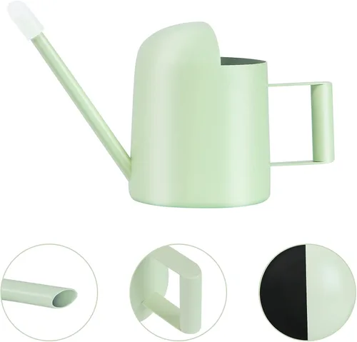 Miniatura 7 de Regadera Mini, 300ml/10oz de Acero Inoxidable con Boquilla Larga, Regadera Pequeña para Plantas de Interior, Suculentas, Hierbas (Verde)