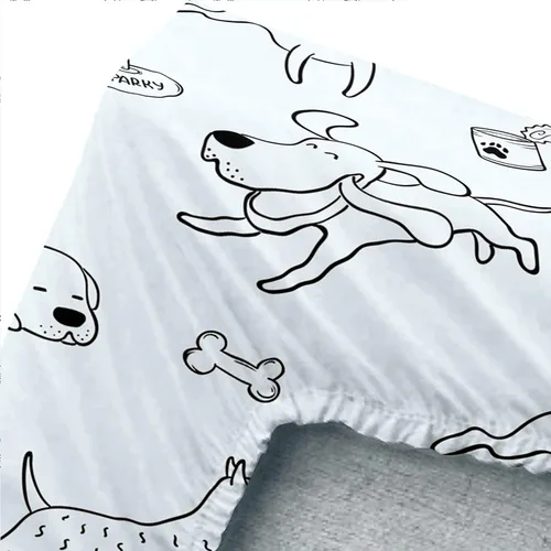 Miniatura 4 de CVHouse Juego de sábanas Kawaii para perro, tamaño individual, lindo juego de sábanas bajeras de perro cachorro, 1 sábana encimera y 1 sábana bajera