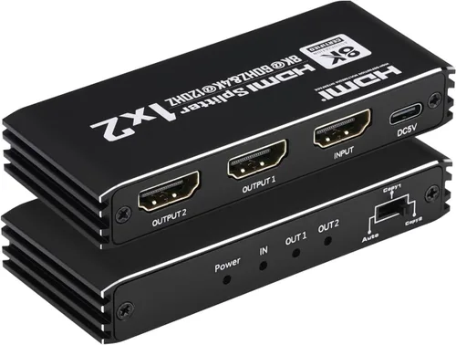 Miniatura 7 de Divisor HDMI 1x4, 4K 60Hz 1 en 4 salidas HDMI Splitter Audio Video Distribuidor Caja Soporte Full Ultra HD, 3D, HDR, Compatible con HDTV, Blu-Ray