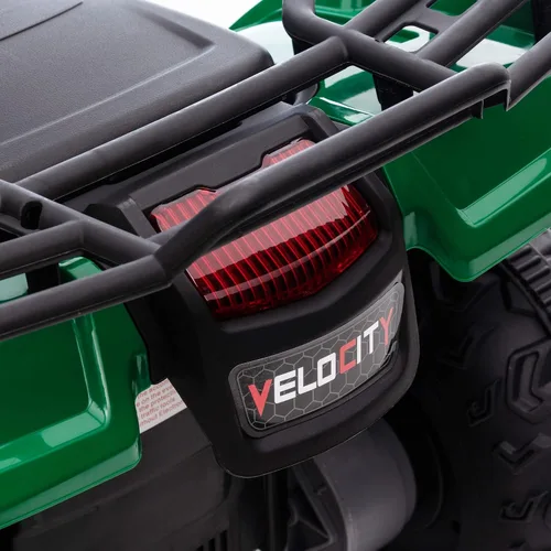 Miniatura 9 de Aosom Quad ATV eléctrico de 12 V para niños, vehículo de 4 ruedas, 4 km/h, con faro, música, MP3, neumáticos con tracción, batería, para niños de 3