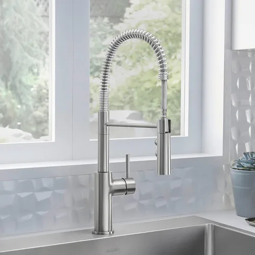 Miniatura 2 de Blanco Catris 1.5 GPM - Grifo de cocina extraíble con un solo orificio