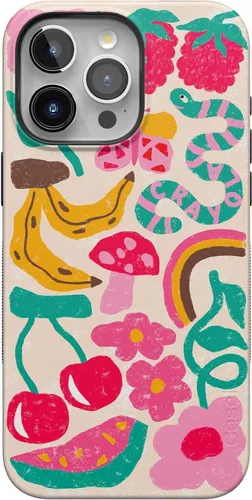 Miniatura 144 de Funda Casely para iPhone 15 Pro Max Todas las sonrisas Adhesivo de cara sonriente Compatible con MagSafe Diseño protector audaz