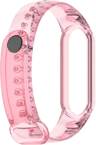 Miniatura 4 de Senter Correa de repuesto de silicona suave para Xiaomi Mi Band 5 / Mi Band 6 Smart Watch Rosado