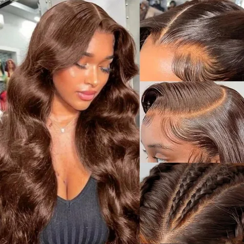 Miniatura 11 de Pelucas Body Wave de Encaje Frontal de Cabello Humano 13x6 HD Pelucas de Encaje Frontal de Cabello Humano Densidad 200 Pelucas Vírgenes Brasileñas