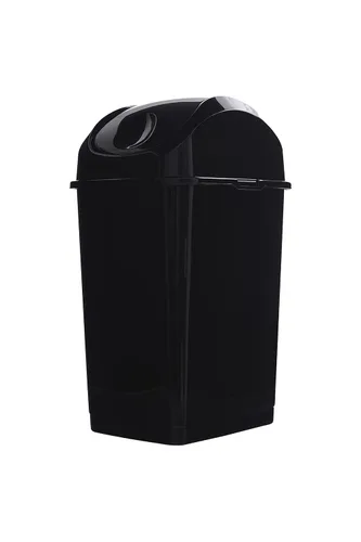Superio Mini basurero de escritorio con tapa superior giratoria, portátil, de plástico, para encimera, escritorio, tocador de maquillaje, baño,