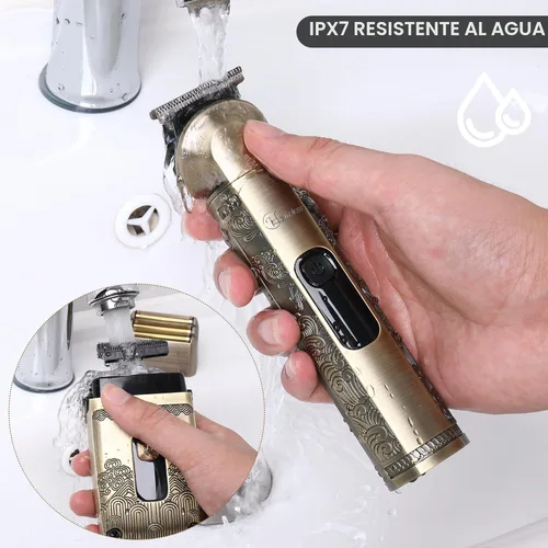 Miniatura 6 de Hatteker Cortapelos Profesional Maquinilla de Afeitar Eléctrica Afeitadoras de Lámina para Hombres Cuerpo Nariz Oreja Kit de Aseo de Cabello