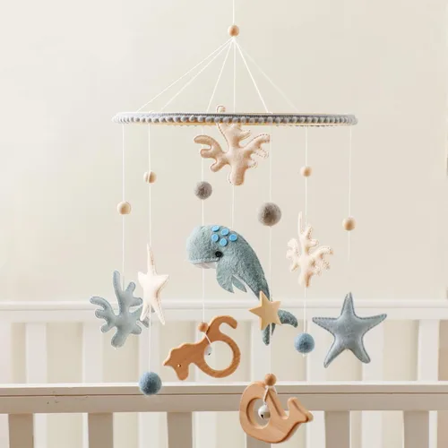 Miniatura 3 de let's make Brazo móvil de madera con diseño de pájaro para cuna, soporte para móvil de bebé de 30 pulgadas, colgador de móvil para bebé, decoración
