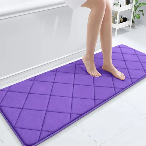Miniatura 222 de OLANLY Tapete de baño de espuma viscoelástica de 24 x 16 pulgadas, ultra suave y absorbente, lavable a máquina, cómodo tapete de baño para suelo