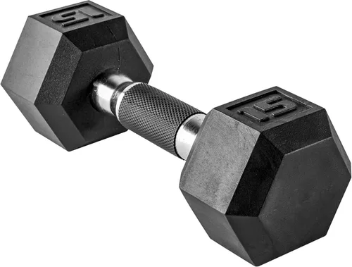 Miniatura 77 de CAP Barbell Peso de la mancuerna hexagonal recubierta, individual, 10-120 libras, múltiples opciones