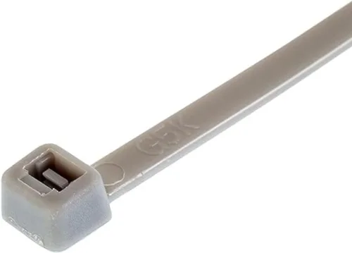 Miniatura 2 de GTSE - Paquete de 100 bridas con cremallera de 20.3 cm, color plateado/gris, 8.06 kg de resistencia, bridas de nailon grises resistentes a los rayos