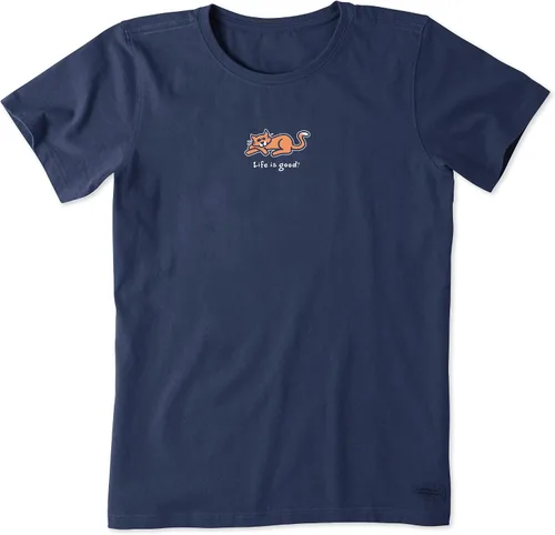 Miniatura 3 de Life is Good Camiseta vintage con estampado de gato para mujer