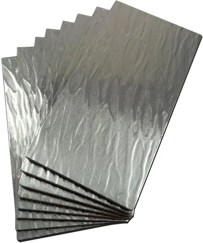 Miniatura 8 de XUANINY 32 azulejos de metal para salpicaduras de metal autoadhesivos, mosaico de aluminio autoadhesivo, adhesivo de pared 3D para cocina metro