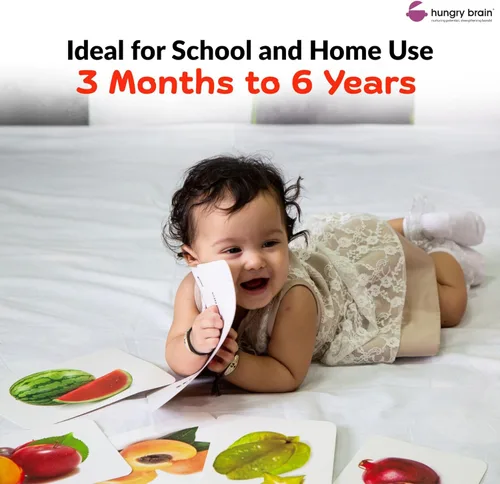 Miniatura 7 de hungry brain Inicio Equipos Tarjetas Flash para Niños Pequeños 1 Año I Montessori, Actividades de Aprendizaje Preescolar y Kindergarten Tarjetas