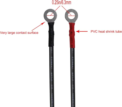Miniatura 3 de Adaptador de Encendedor de Cigarrillos Macho de Servicio Pesado 14AWG 20A Cable de Alimentación con Cable de 10 pies / 3.05m 14 AWG para Inversor