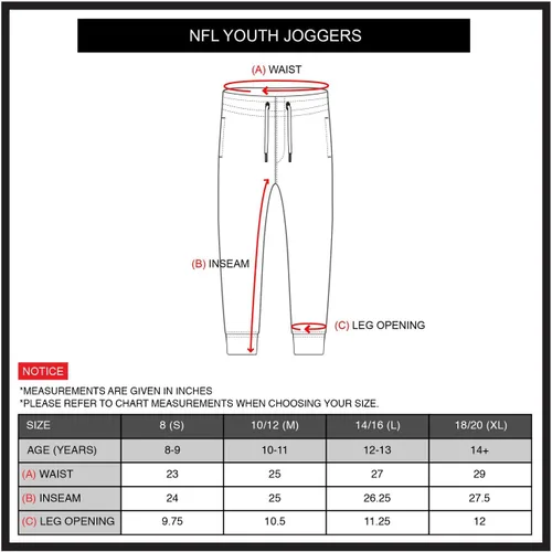 Miniatura 7 de Ultra Game Boys' NFL Black Snow Fleece Jogger Sweatpants