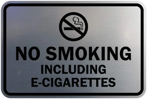 Miniatura 23 de Signs ByLITA Clásico enmarcado no fumar incluyendo cigarrillos electrónicos (oro negro) - mediano Negro Oro