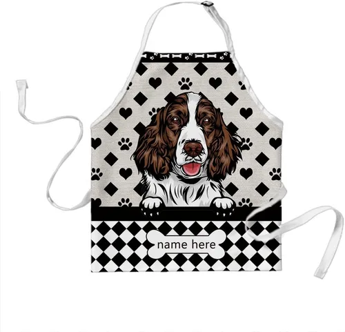Miniatura 13 de Delantal de lunares de perro personalizado lindo perro salchicha, perro salchicha 3