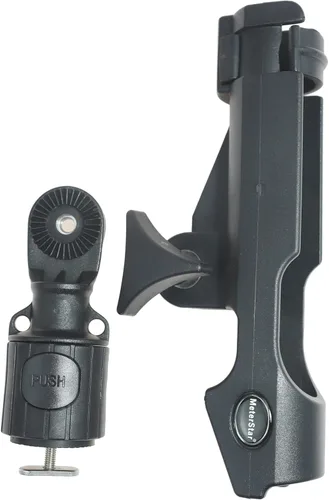 Miniatura 5 de Soporte para caña de pescar de 360 grados con soporte para caña de pescar, soporte de caña con kit de base de montaje en riel con accesorios
